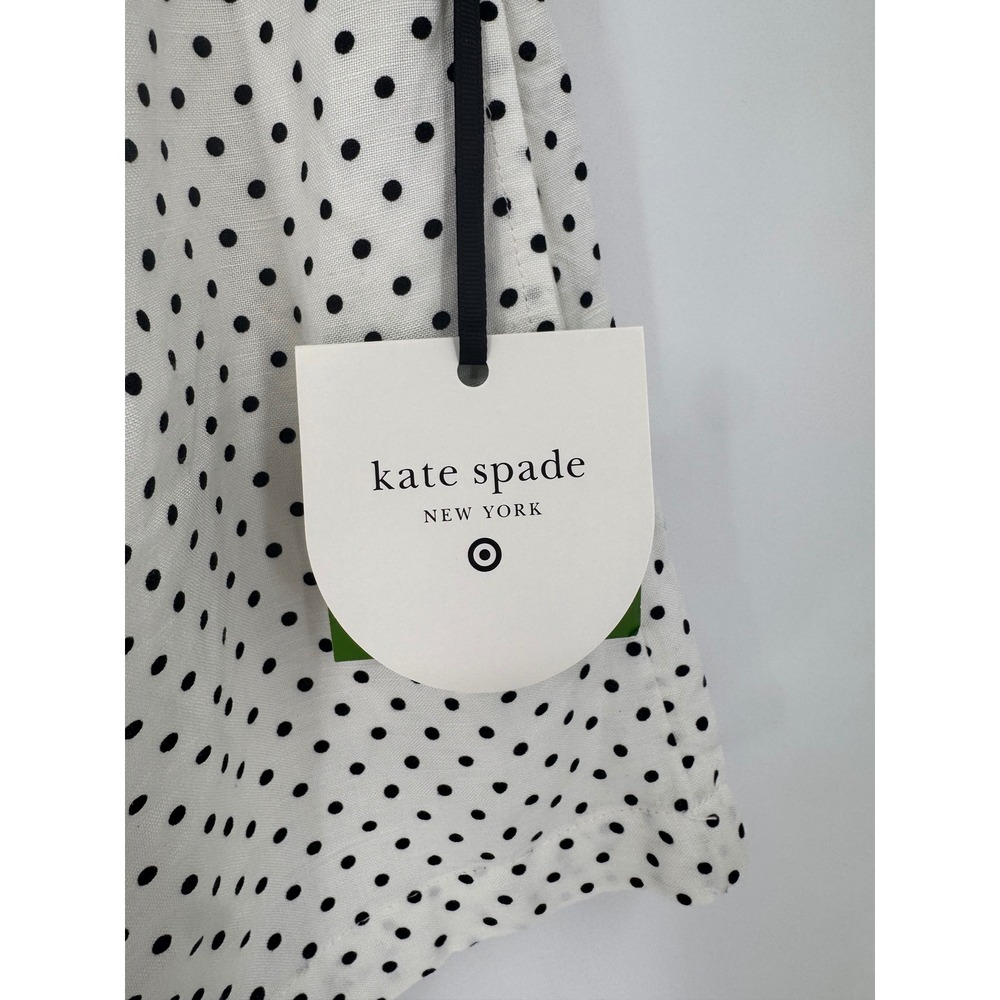 Kate Spade for Target Shorts Womens Small Cream Polka Dot Linen Blend NWT - Picture 3 of 11